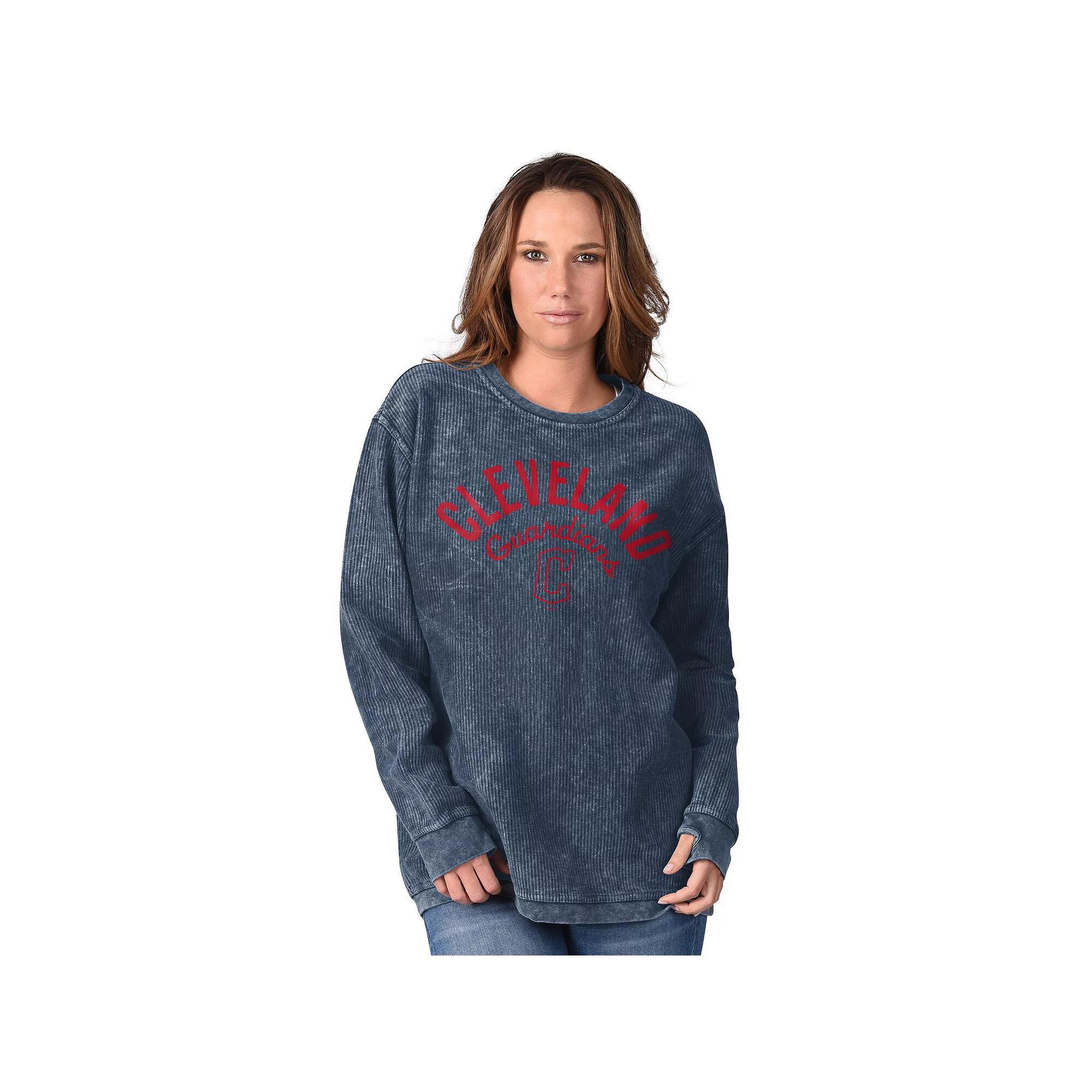 Women's G-III 4Her by Carl Banks Navy Seattle Mariners Comfy Cord Pullover Sweatshirt, Size: Large, Blue Product Image