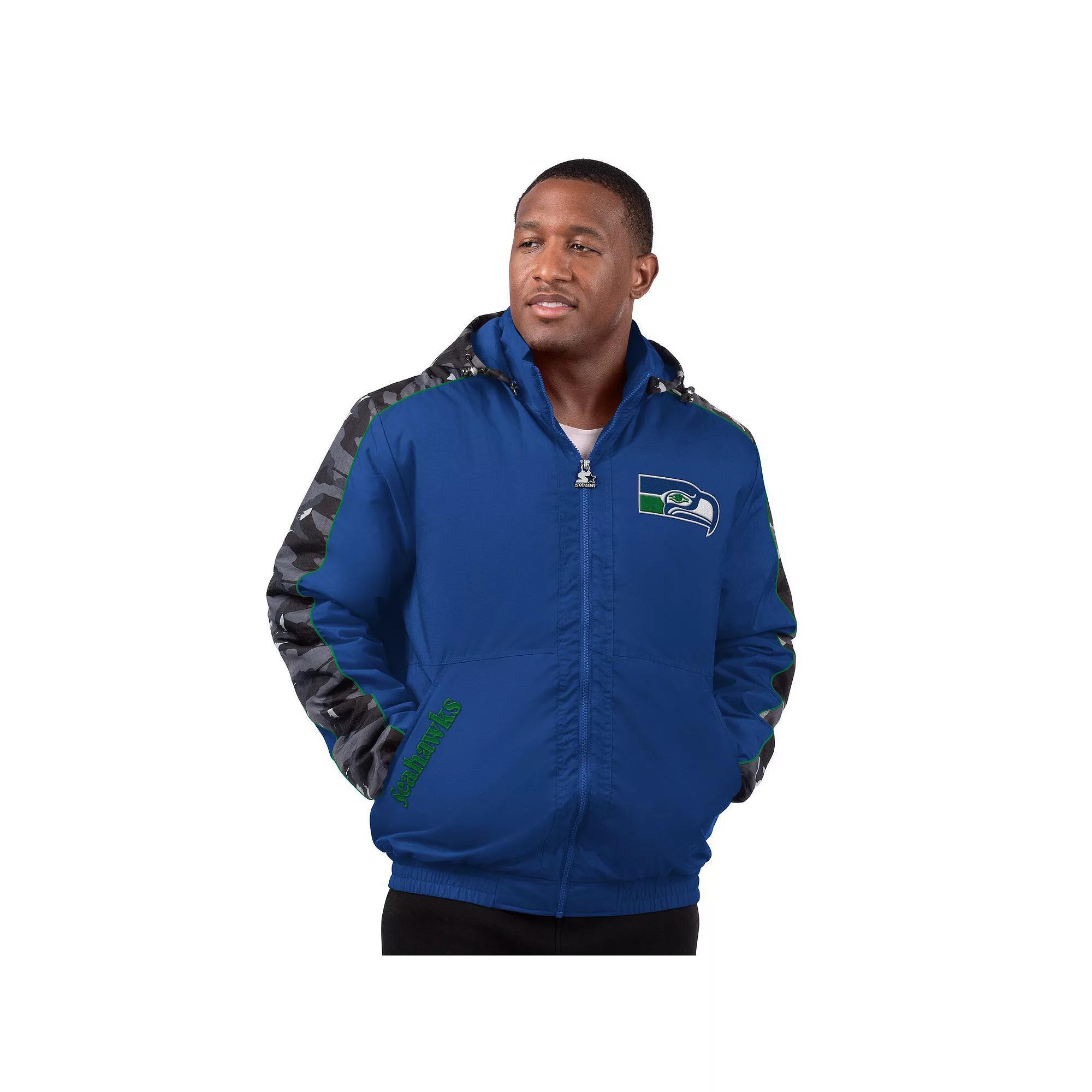 Mens Starter Aqua Miami Dolphins Thursday Night Gridiron Full-Zip Hoodie Jacket Turquoise A Product Image