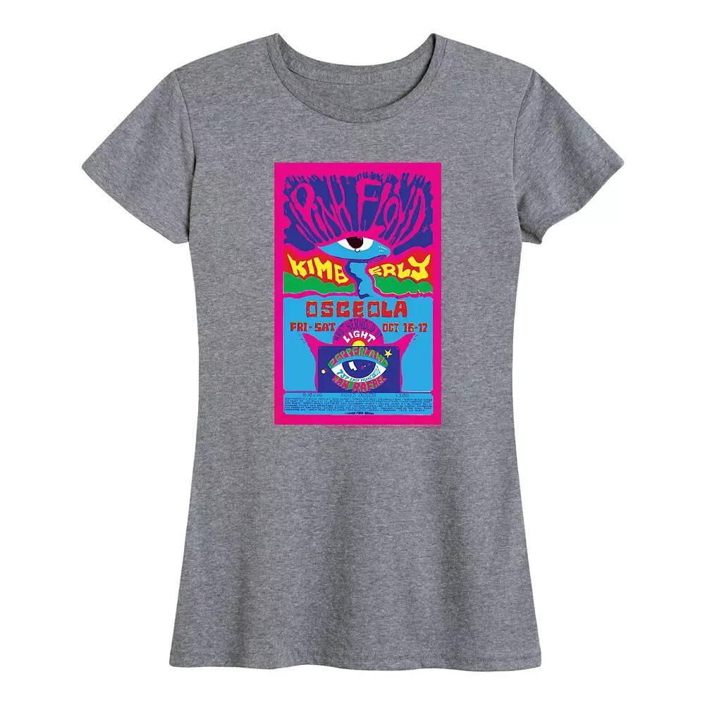 Womens Pink Floyd Pepperland Poster Graphic Tee, Girls Grey Gray Product Image