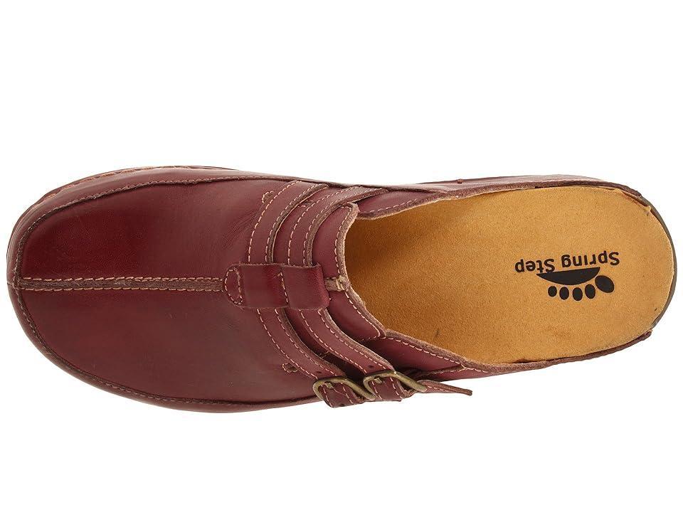 Spring Step Happy Women's Leather Clogs, Size: 39, Red Product Image