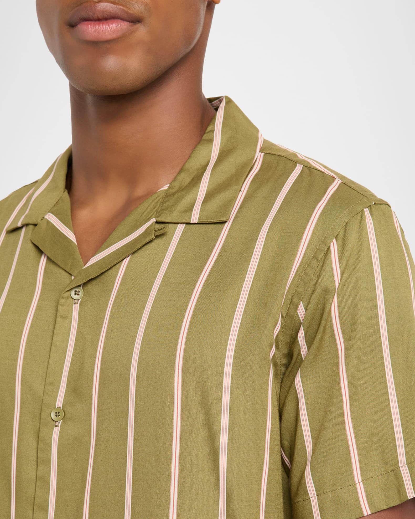Men's Viscose Stripe Camp Shirt Product Image