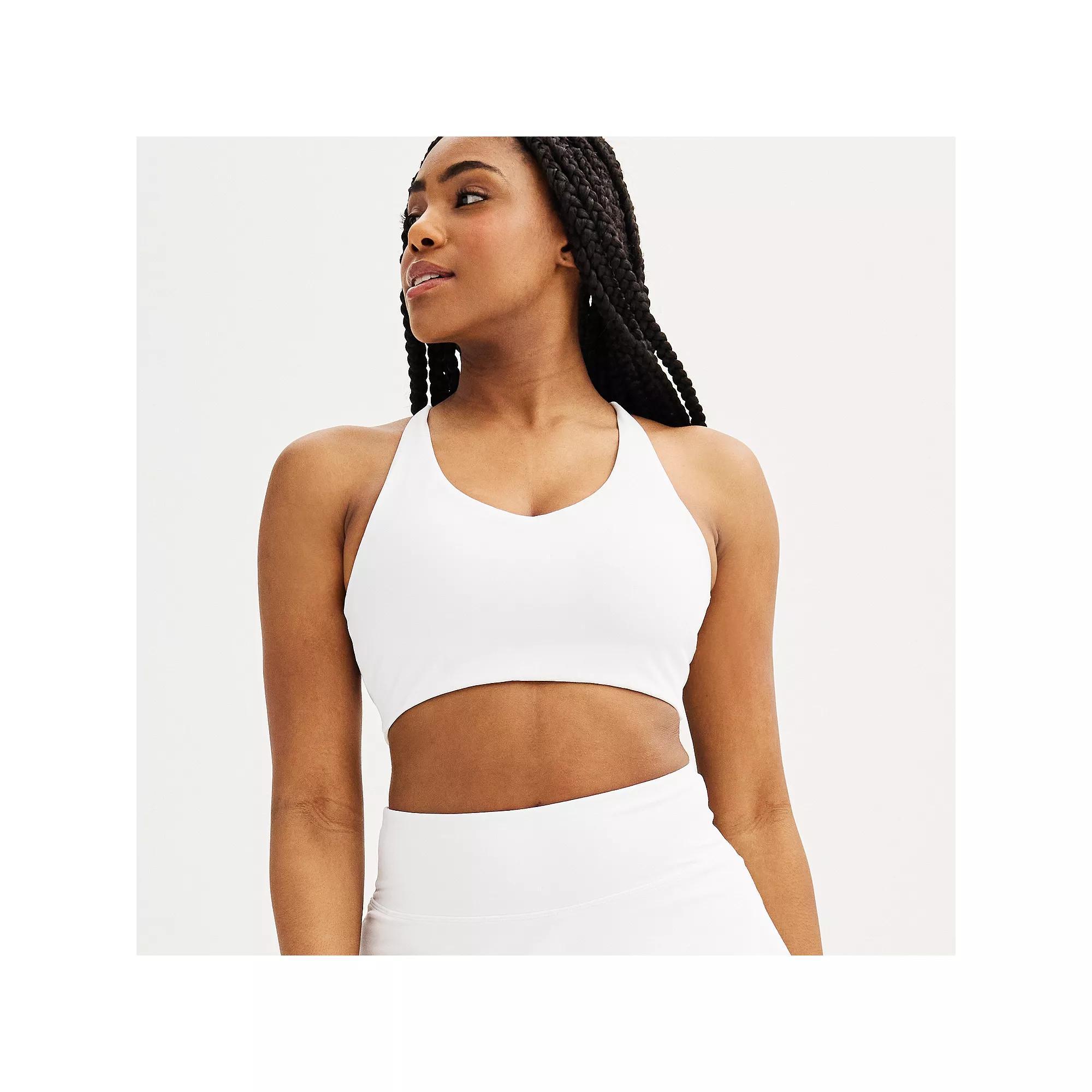 Women's FLX Affirmation V-Neck Bra, Size: Small, Mineral Black Product Image