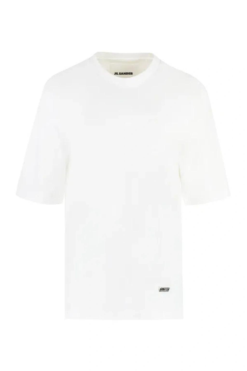 JIL SANDER Women's Cotton Crew-neck T-shirt In White Product Image