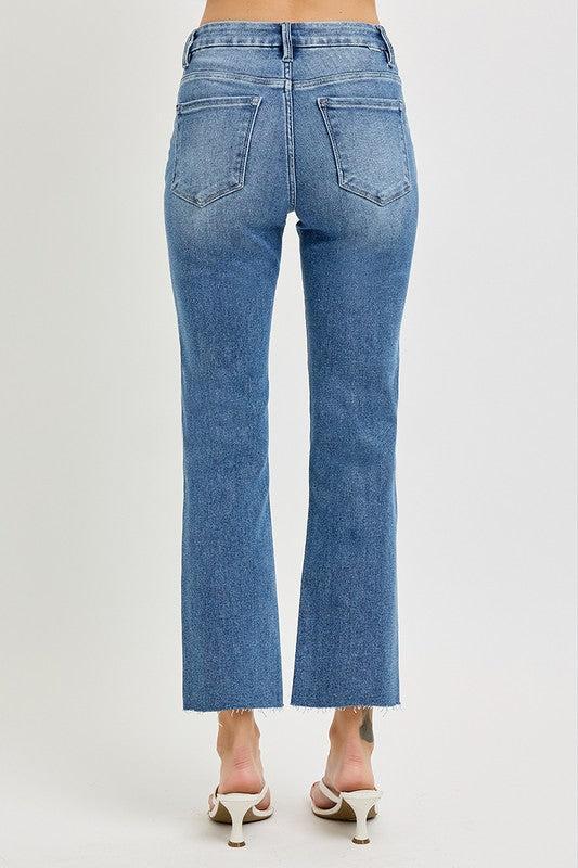 Tummy Control High Rise Crop Straight Jean by RISEN (3 to 3XL) Product Image