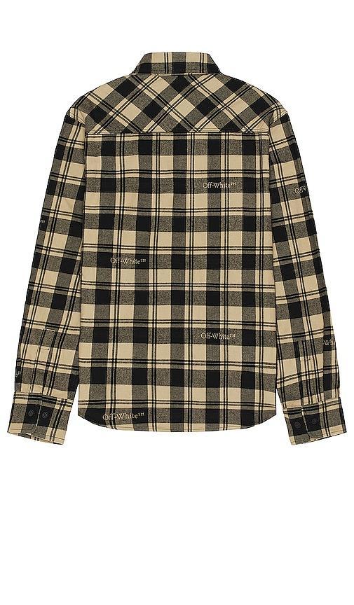 OFF-WHITE Check Flannel Shirt in Black Product Image