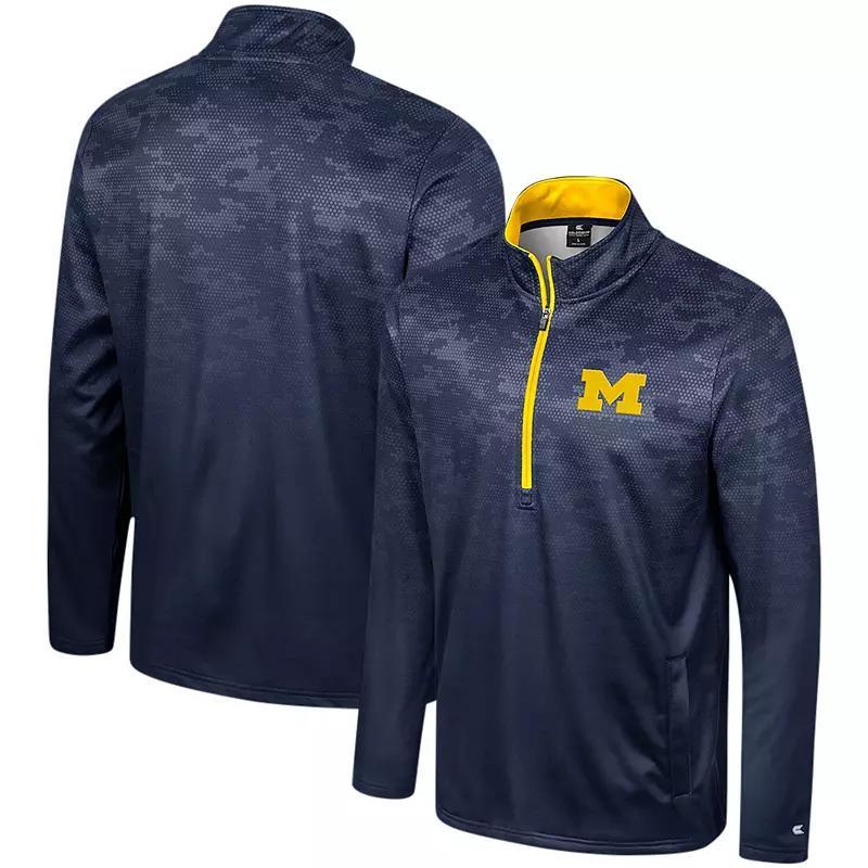 Men's Colosseum  Navy Michigan Wolverines The Machine Half-Zip Jacket, Size: Medium, Blue Product Image