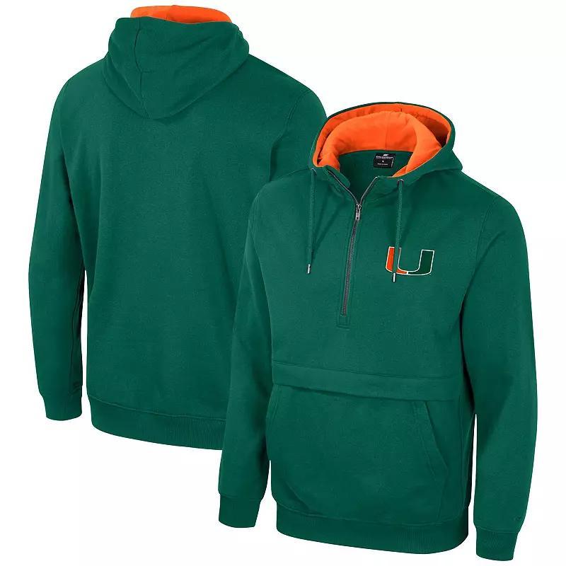 Men's Colosseum Black Louisville Cardinals Half-Zip Hoodie, Size: Medium Product Image