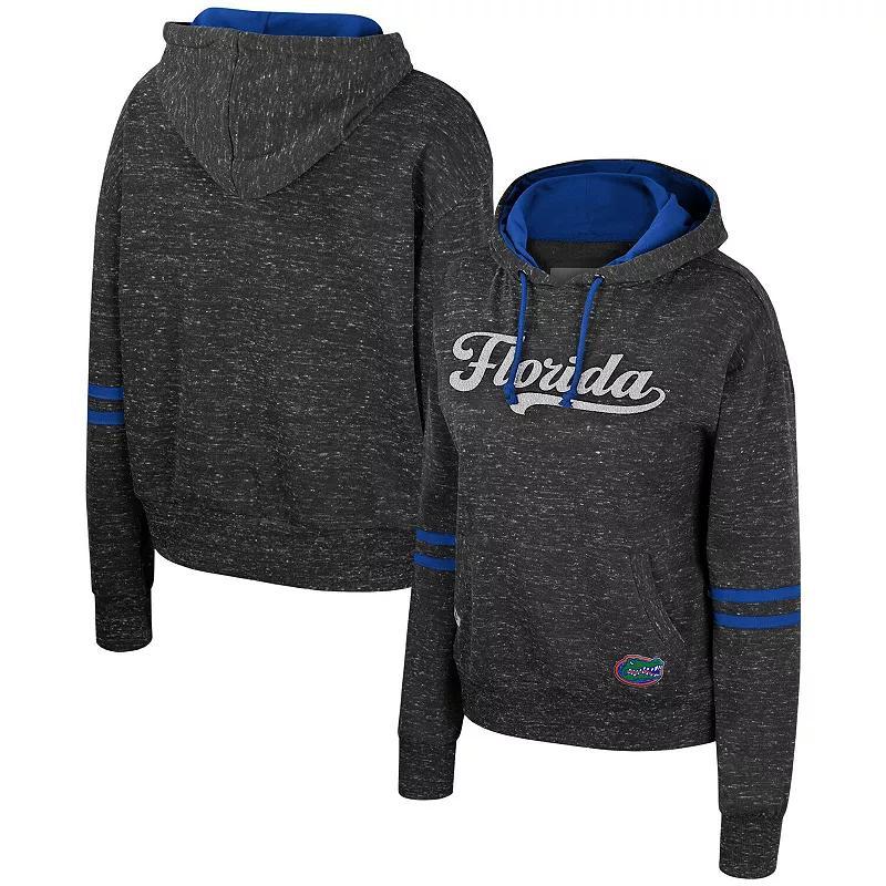 Womens Colosseum Charcoal Illinois Fighting Illini Catherine Speckle Pullover Hoodie Product Image