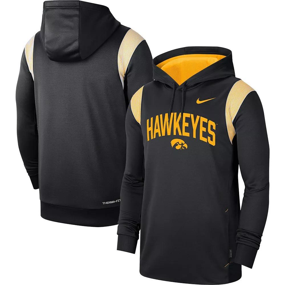 Men's Nike Black Iowa Hawkeyes 2022 Game Day Sideline Performance Pullover Hoodie, Size: Medium Product Image