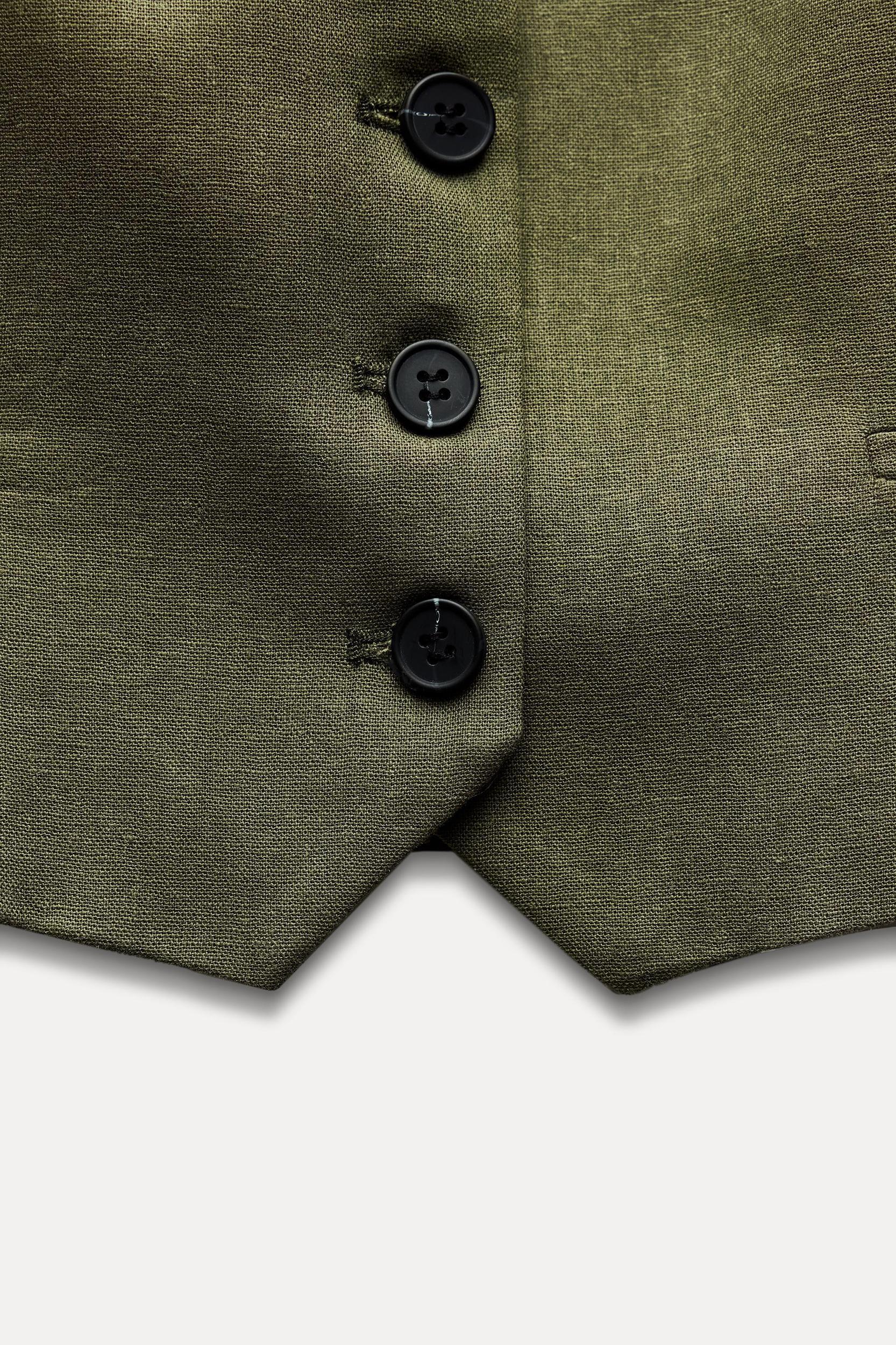TAILORED LINEN BLEND WAISTCOAT Product Image