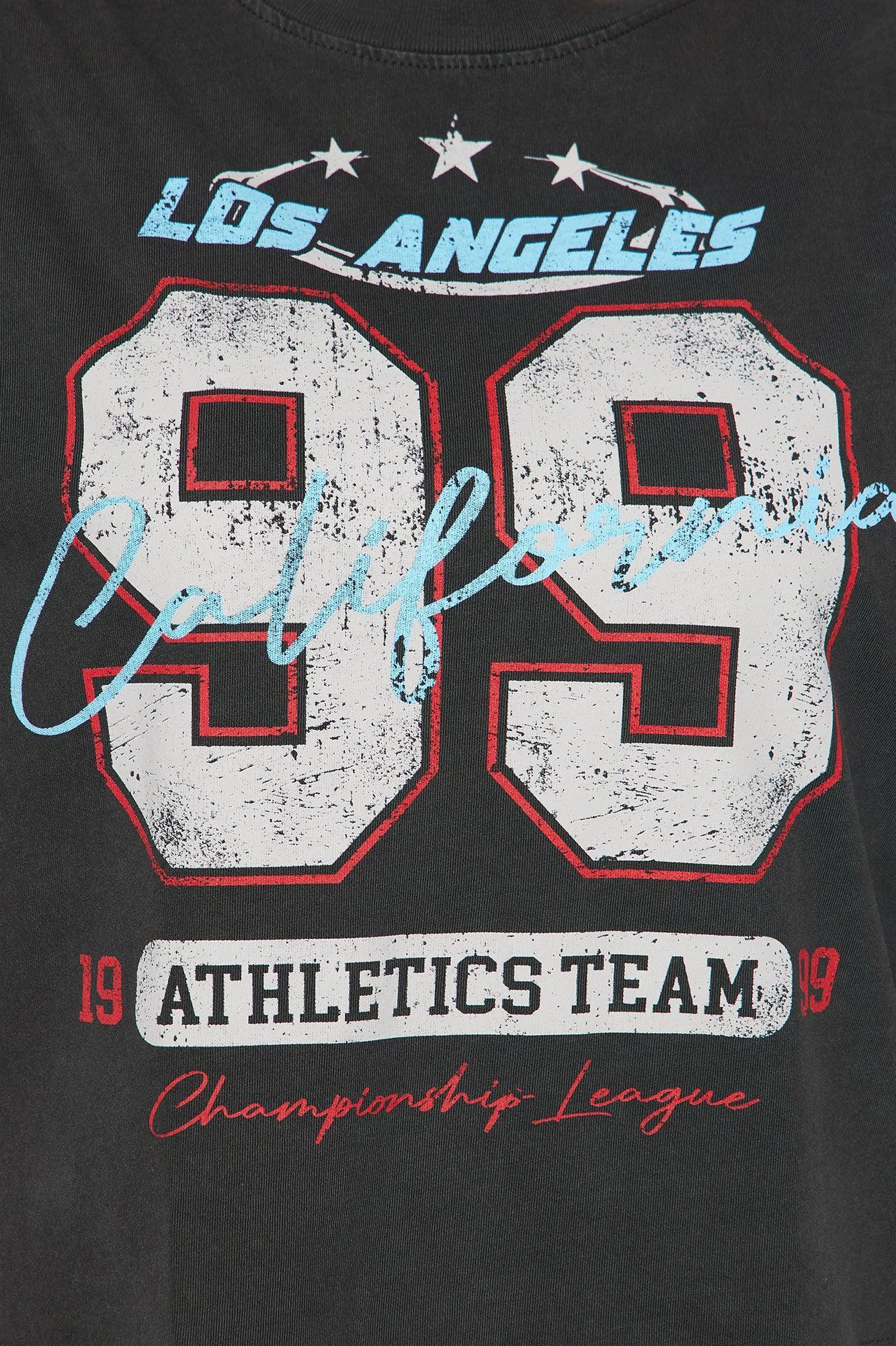 99 California Team Washed Cropped Tee - Black Wash Product Image