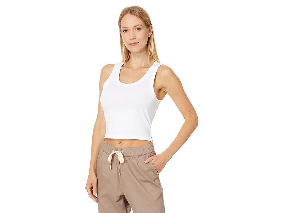 Women's Heather Grey Cool Stretch Cropped Lounge Tank 2XL Product Image