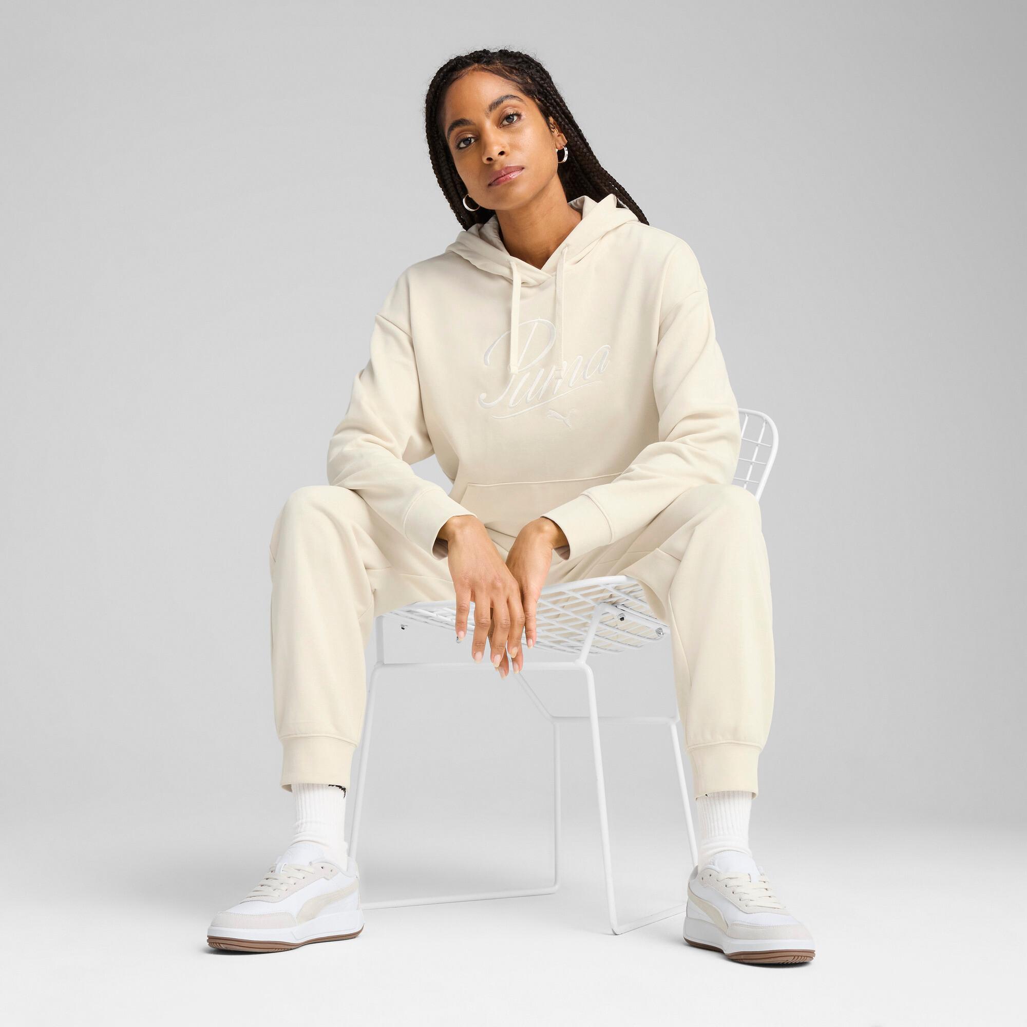 PUMA Essentials Script Womens Comfort Hoodie Product Image