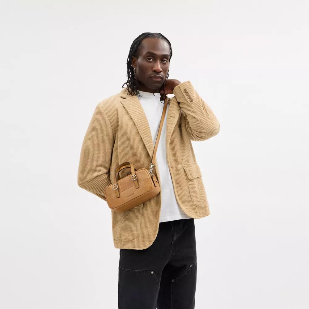 Alter/Ego Mini Satchel Bag In Checkerboard Upcrafted Leather With Crossbody Strap Product Image