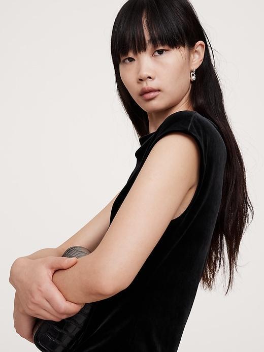 Bias-Cut Velvet Asymmetrical Top Product Image