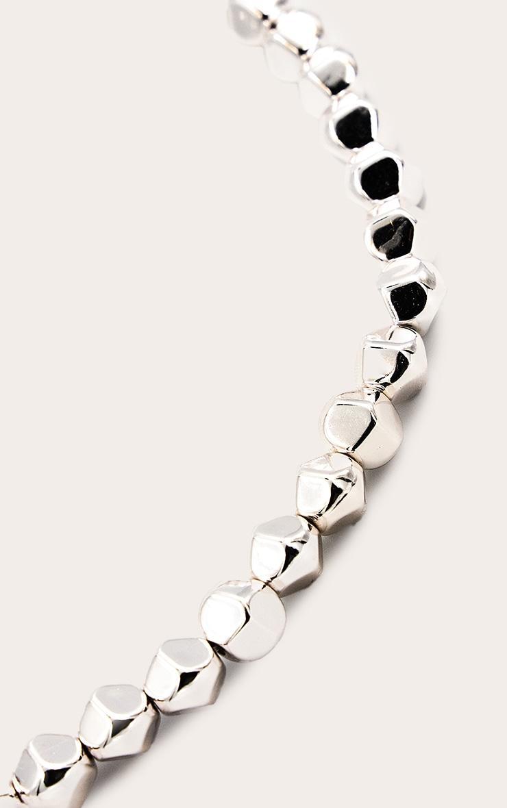 Silver Textured Bubble Chain Necklace Product Image