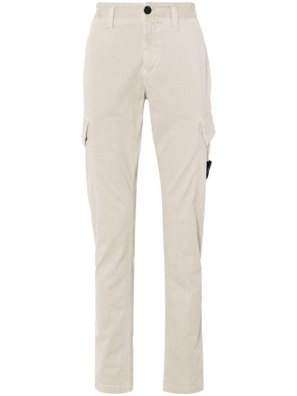 STONE ISLAND Compass-patch Cargo Pants In Plaster Product Image