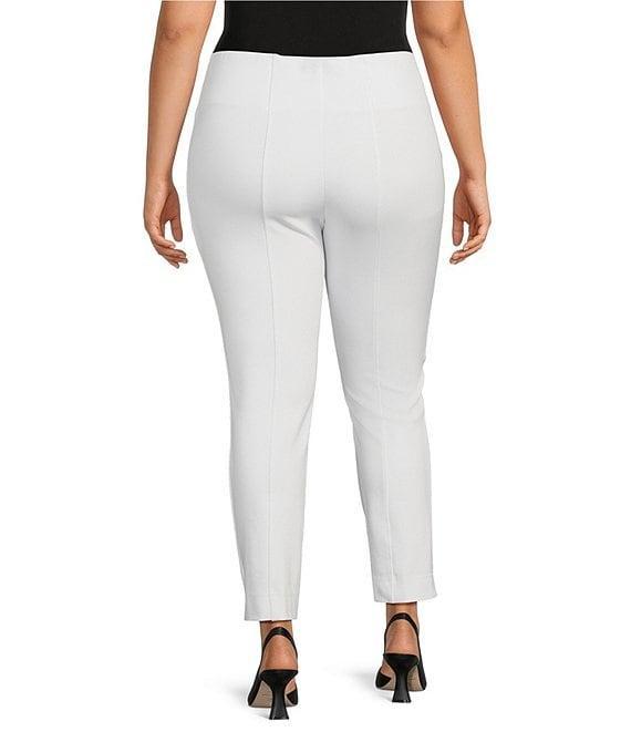 Slim Factor by Investments Plus Size Ponte Knit No-Waist Ankle Pants Product Image