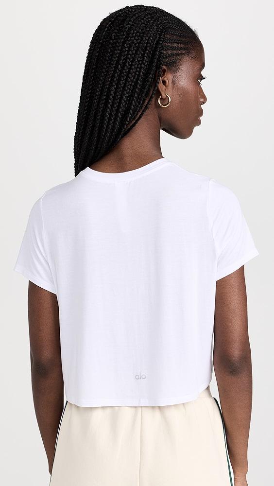 Alo Yoga Cropped All Day Short Sleeve Tee | Shopbop Product Image