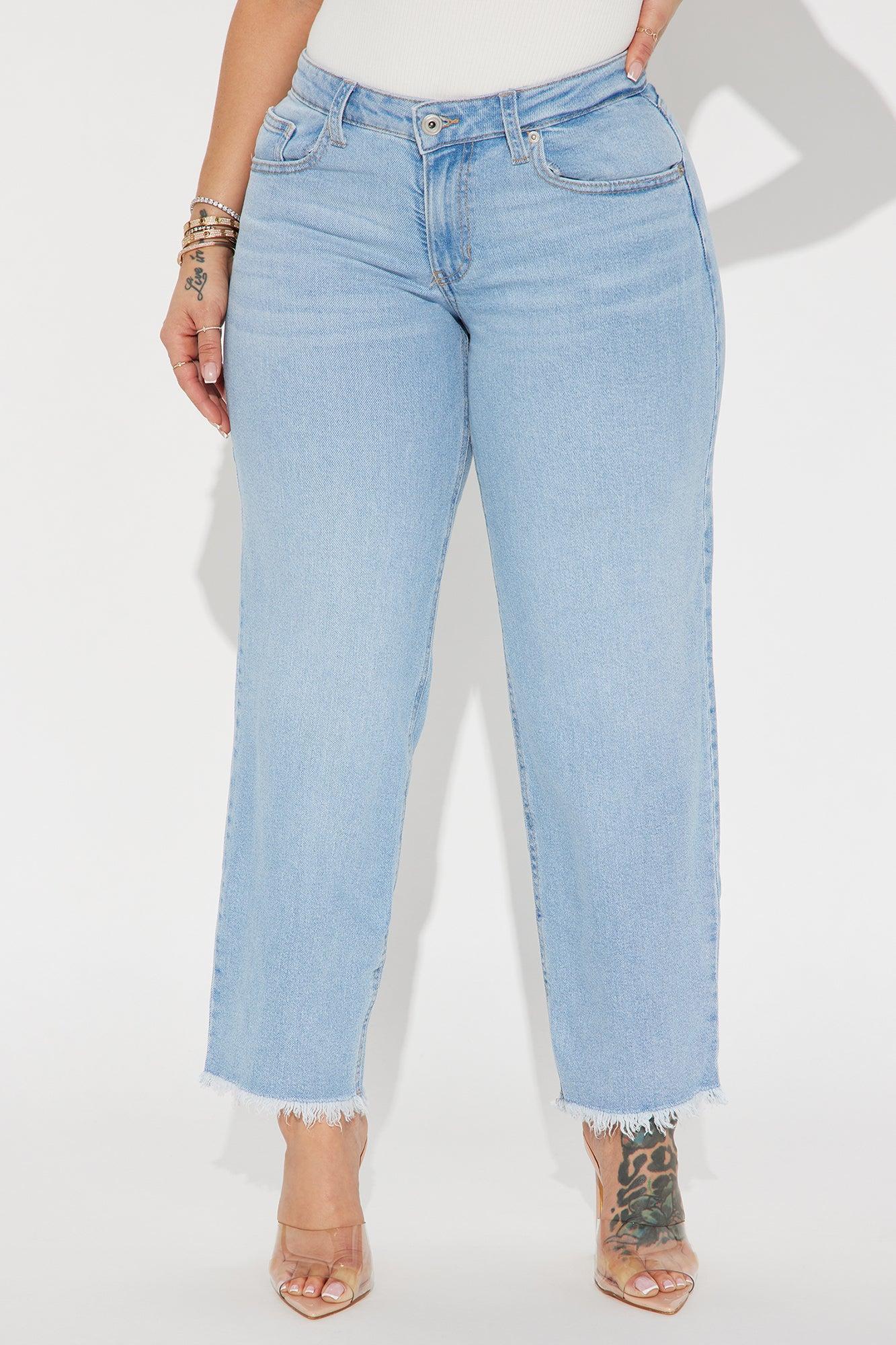 Charlotta Straight Leg Jeans - Light Wash Product Image