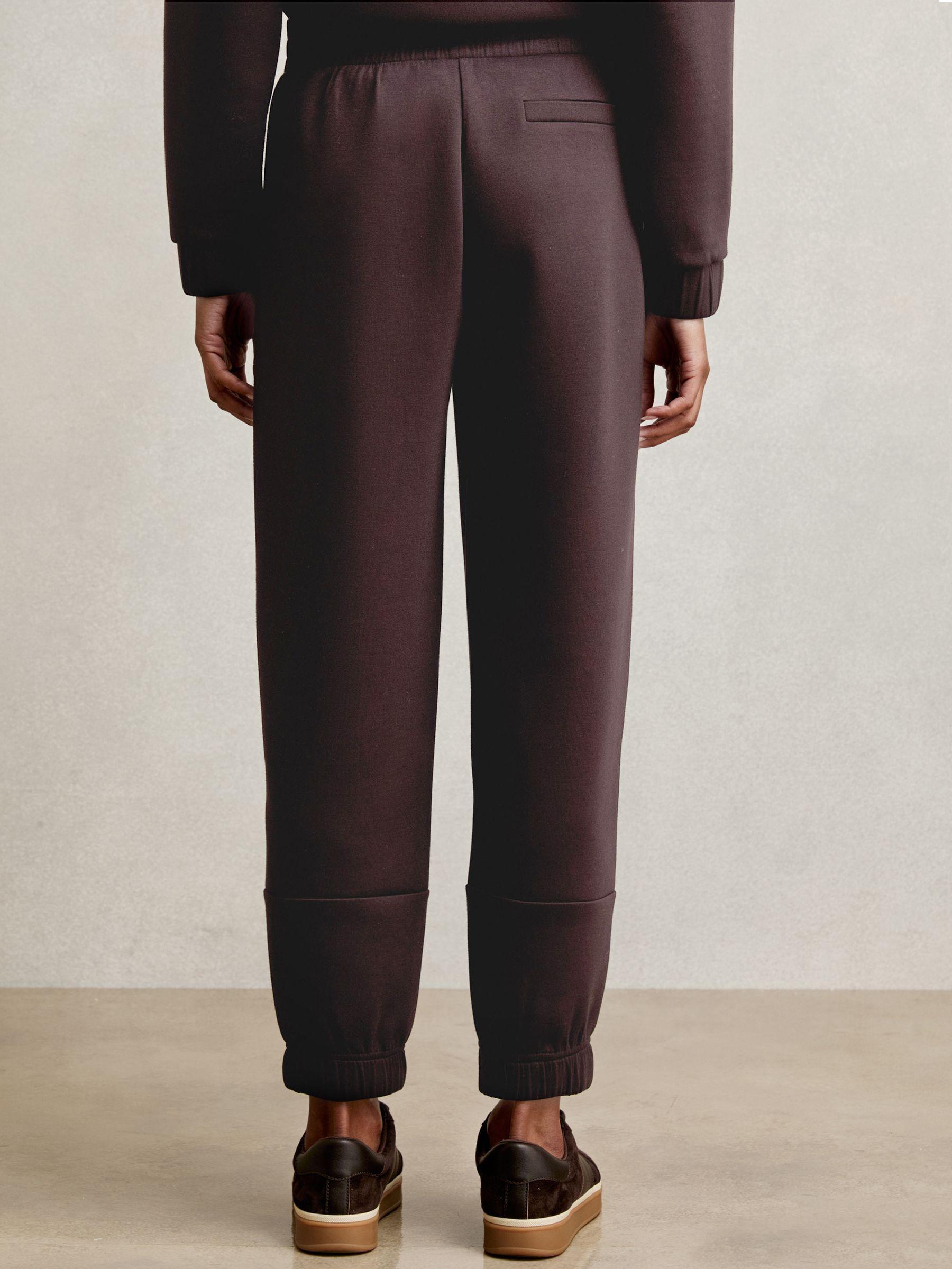 Tapered Elasticated-Waist Joggers in Plum Product Image