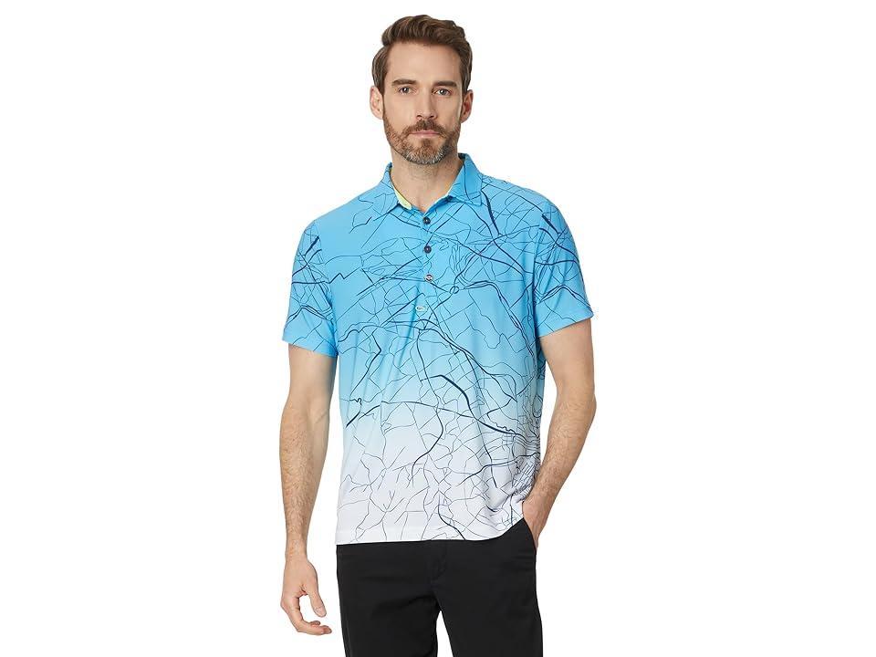 Jamie Sadock Runaway Short Sleeve Polo (Jet) Men's Short Sleeve Knit Product Image