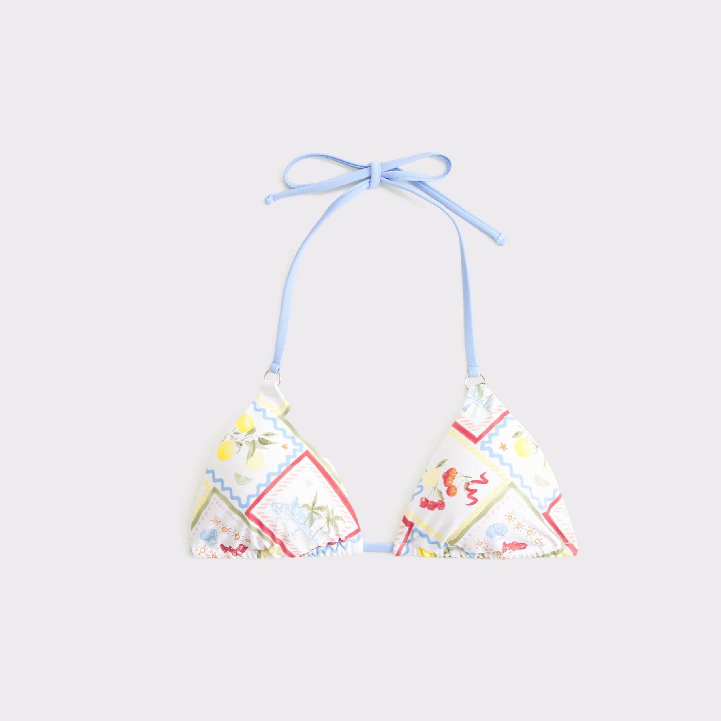 O-Ring Halter String Triangle Bikini Top Product Image
