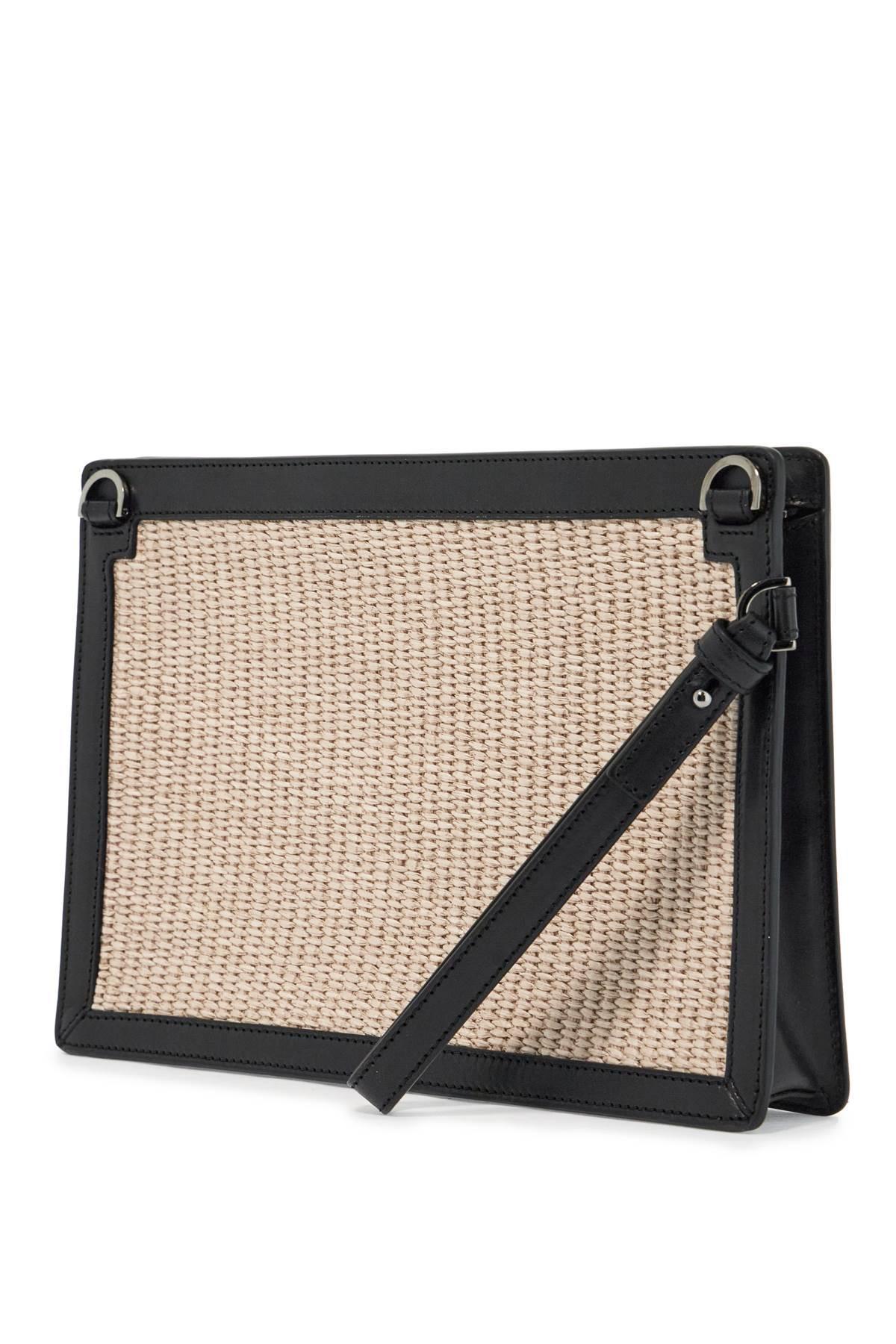 VERSACE Raffia Pouch For In Neutro Product Image