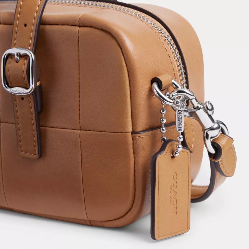 Alter/Ego Mini Satchel Bag In Checkerboard Upcrafted Leather With Crossbody Strap Product Image