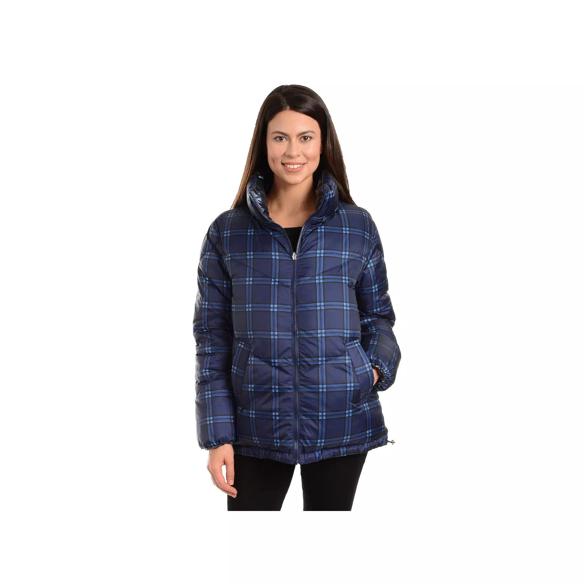 Womens Fleet Street Plaid Puffer Coat Product Image