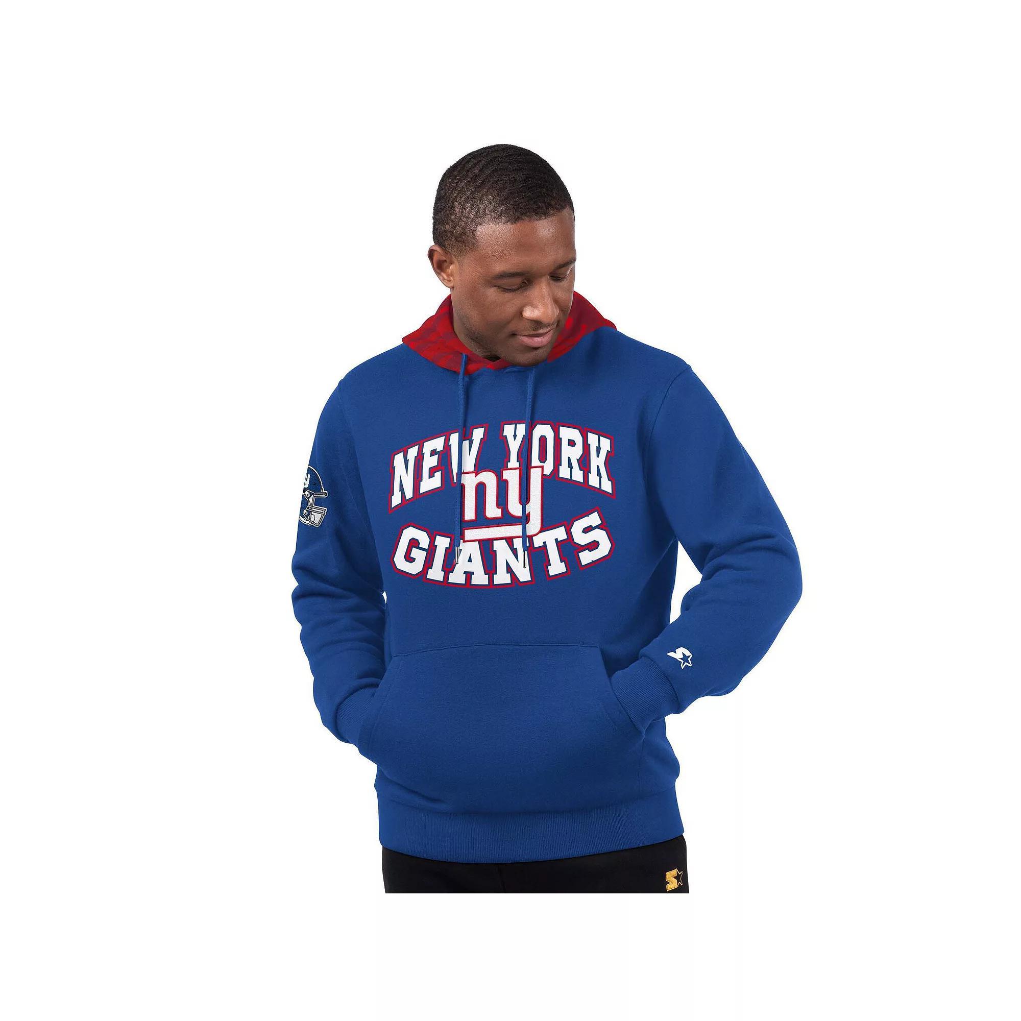 Men's Starter Royal New York Giants Thursday Night Gridiron Pullover Hoodie, Size: 4XL, Blue Product Image