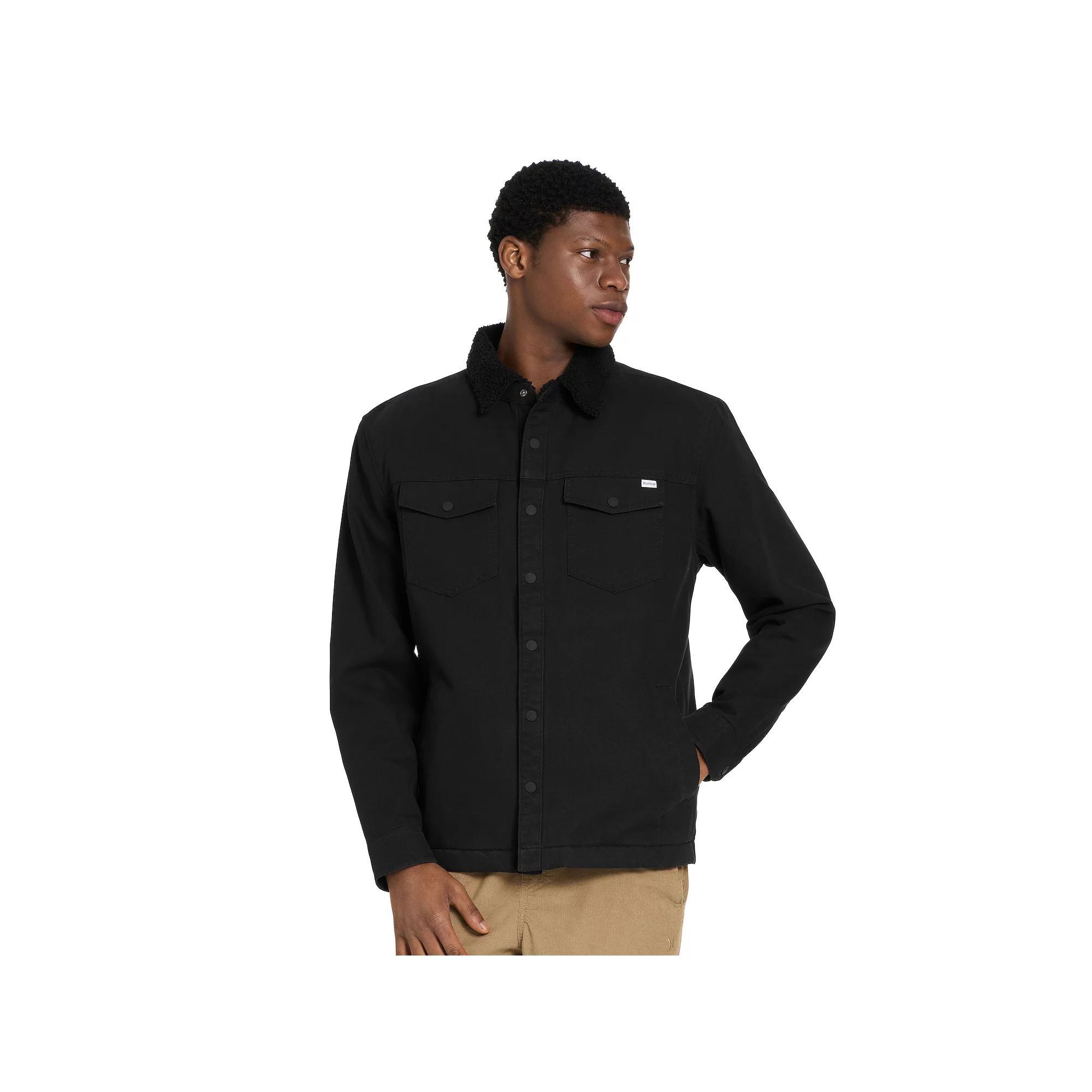Men's Hurley Canvas Shirt Jacket, Size: XL, Barely Ivory Product Image