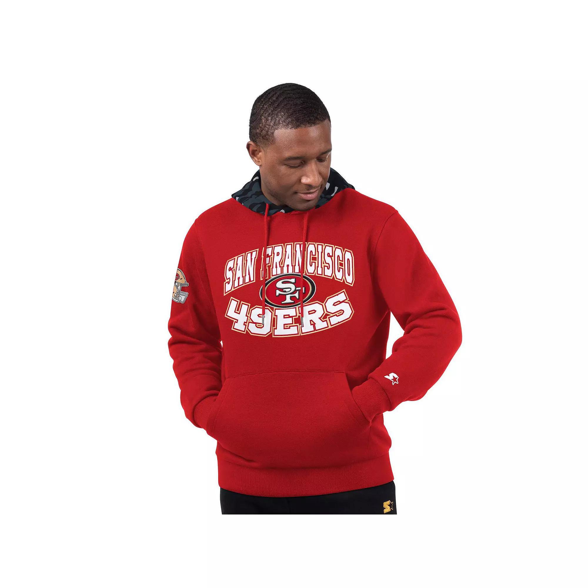 Men's Starter Scarlet San Francisco 49ers Thursday Night Gridiron Pullover Hoodie, Size: Medium, Red Product Image