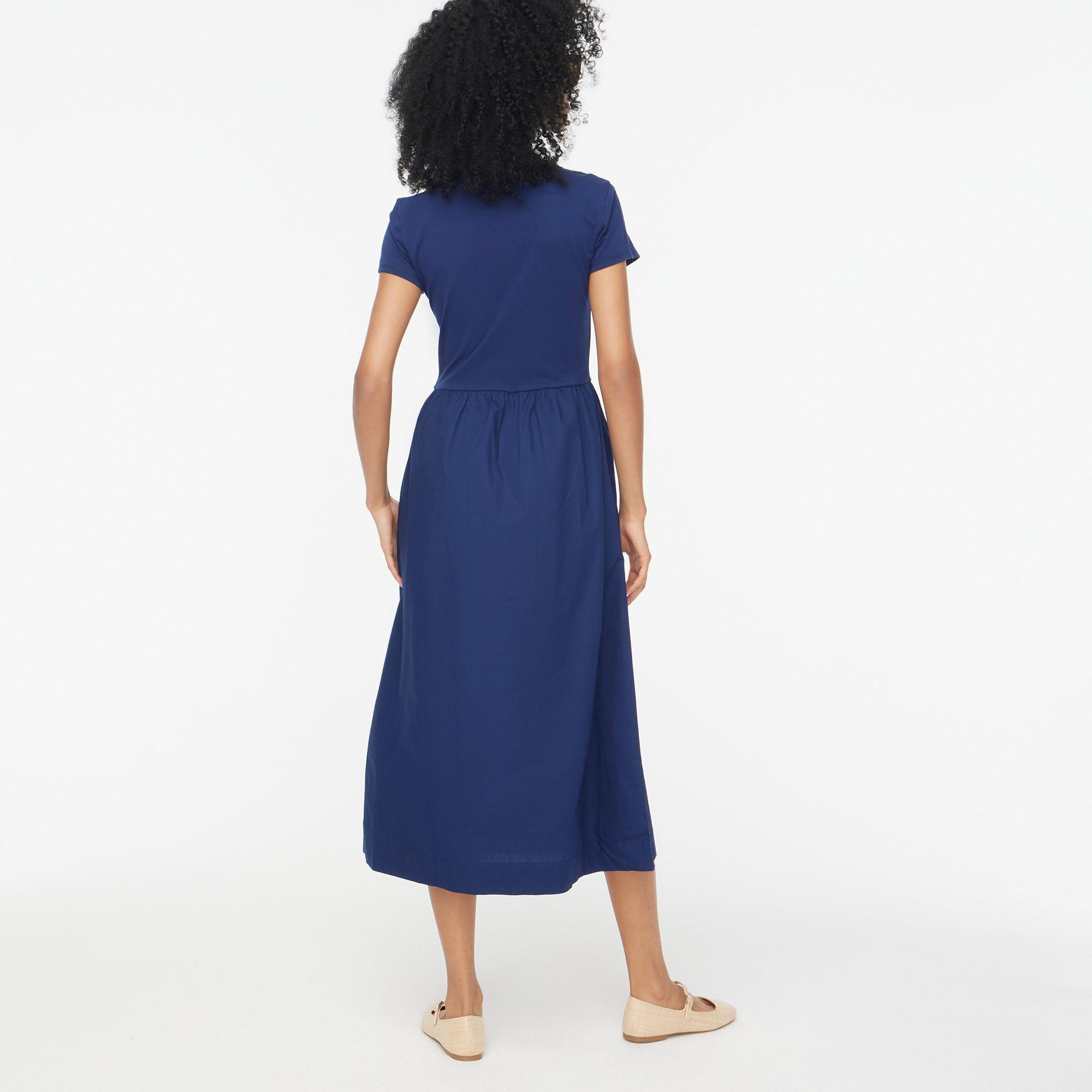 Short-sleeve knit mixy dress Product Image
