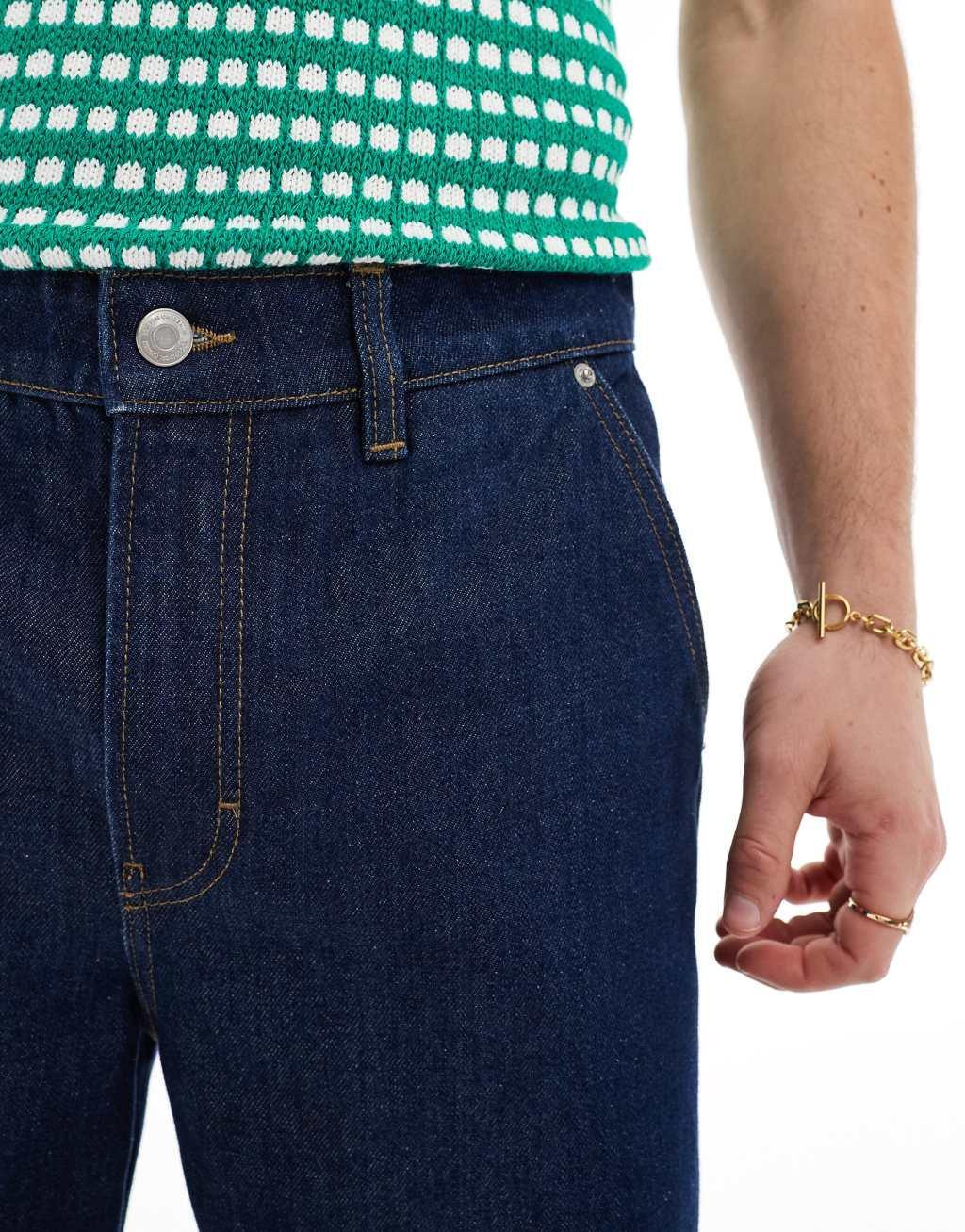 Cotton On baggy jeans in carpenter blue denim Product Image