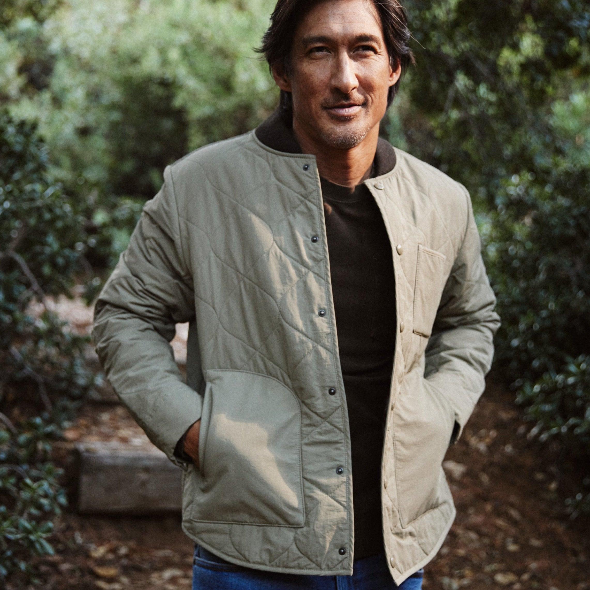 New Daines Quilted Bomber - Dusty Olive Product Image
