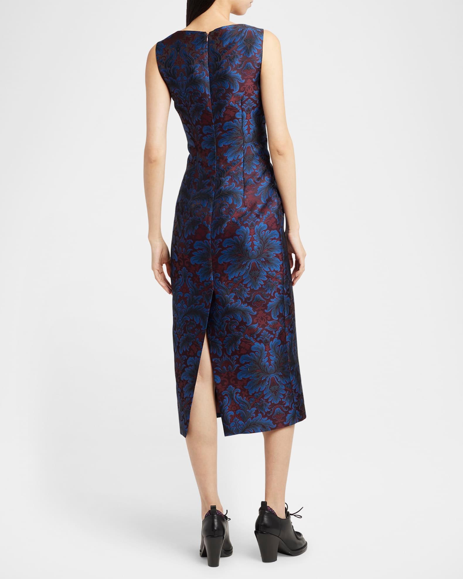 Floral Jacquard Laced Midi Dress Product Image