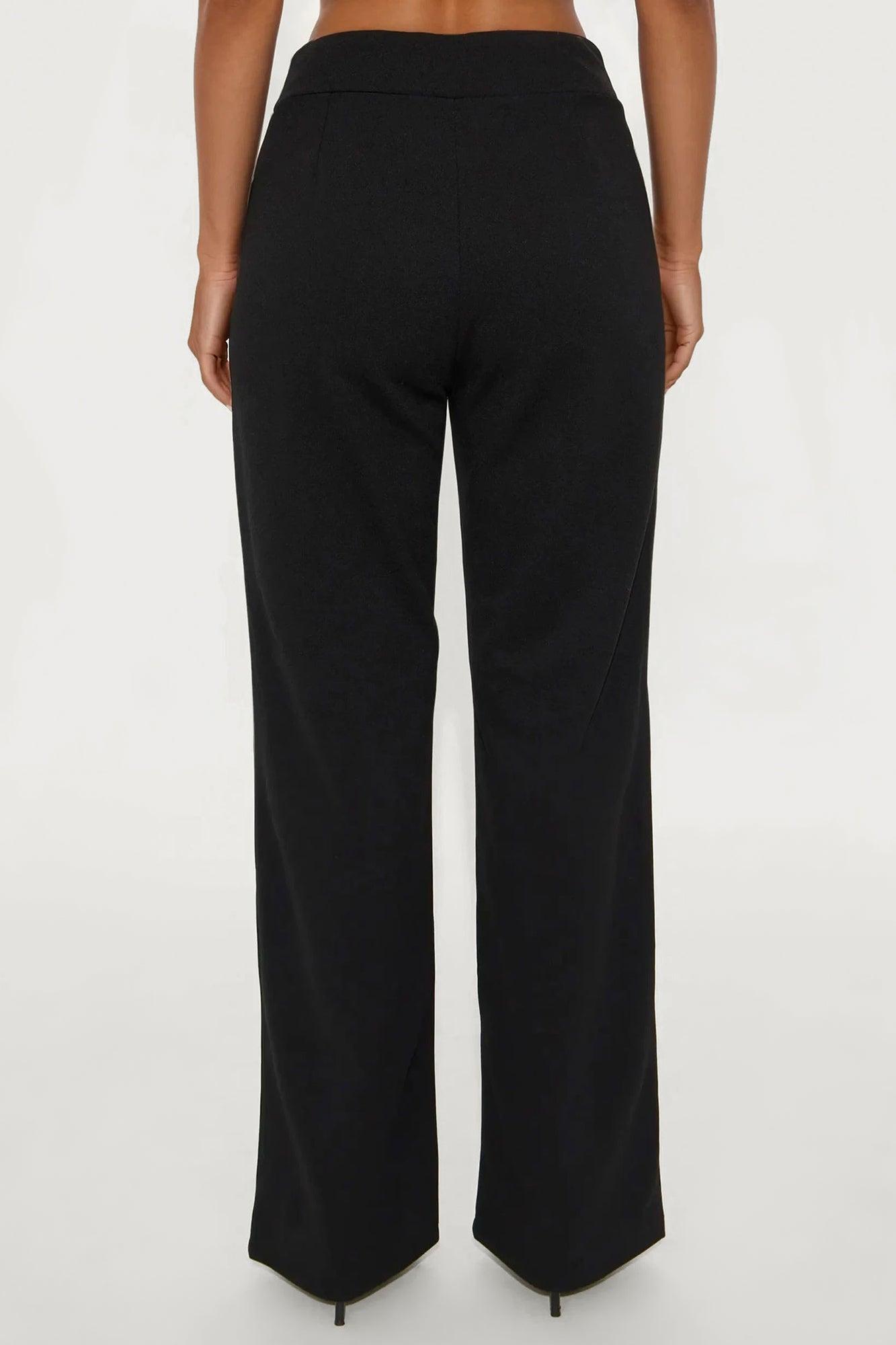 Office Tea Straight Leg Trouser Pant - Black Product Image