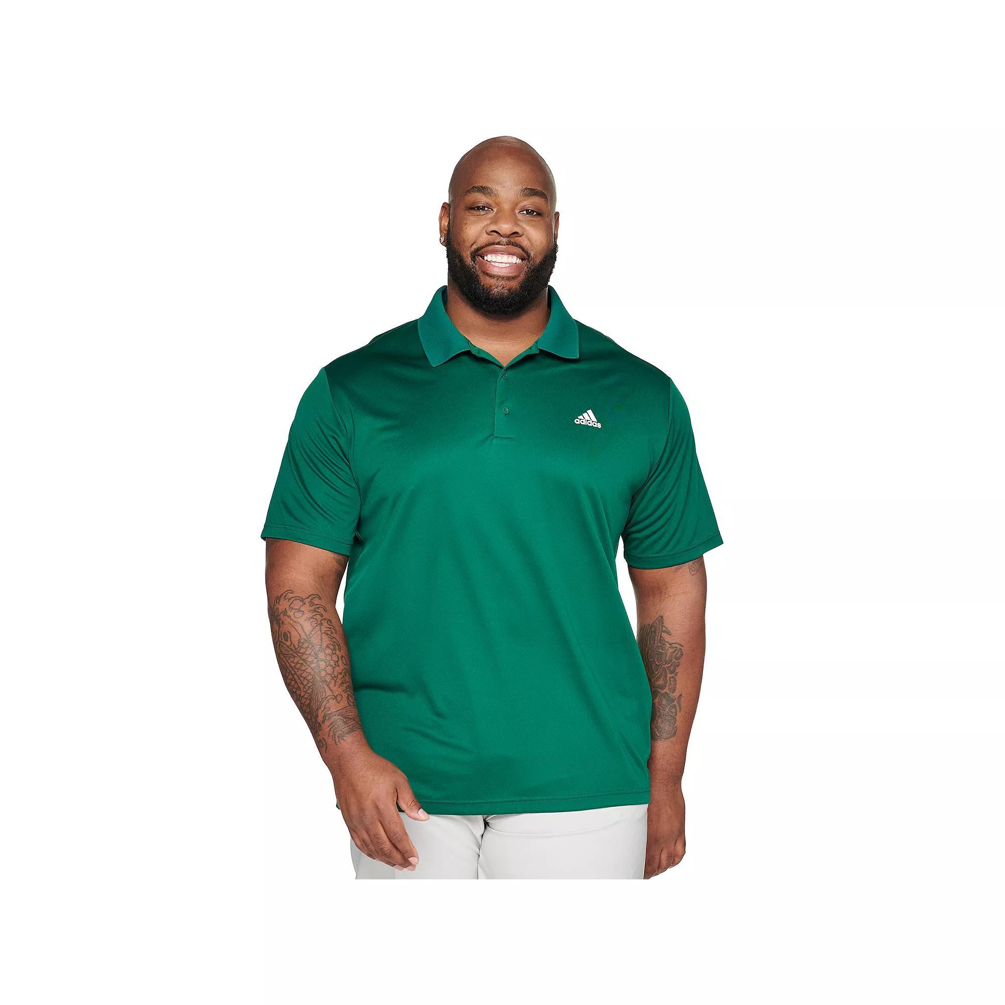 Big & Tall adidas Primegreen Performance Golf Polo, Men's, Size: 3XL Tall, Collegiate Green Product Image