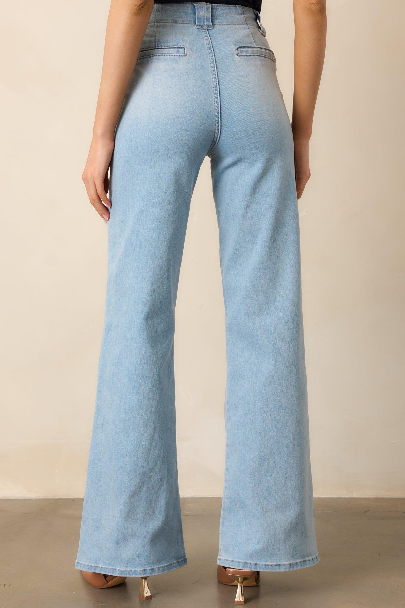 Hazy Days Light Wash Wide Leg Jeans Product Image
