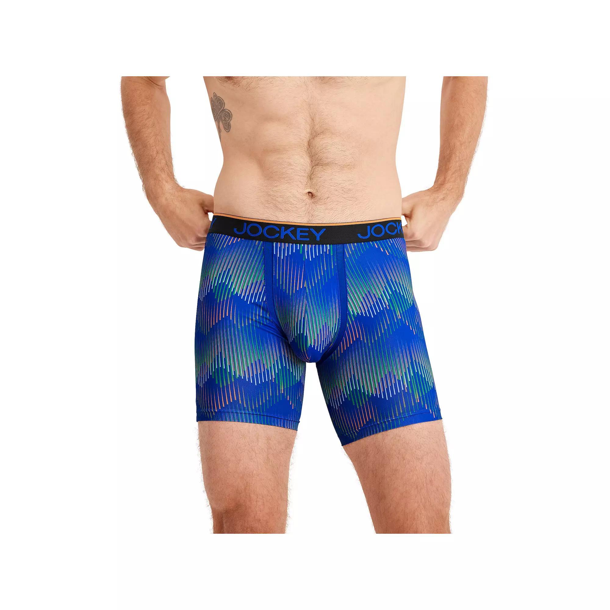 Big & Tall Jockey® 2-pack Chafe Proof Pouch Microfiber Boxer Briefs, Men's, Size: 4XL, Blue Jack Black Product Image