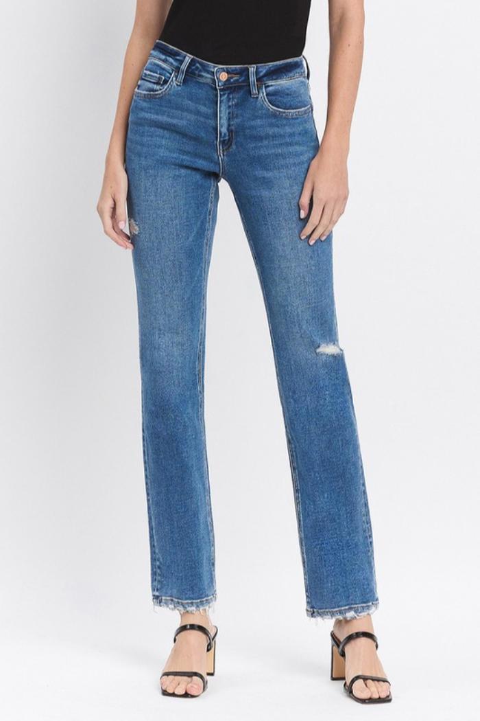 Mid Rise Straight Leg Jeans Product Image