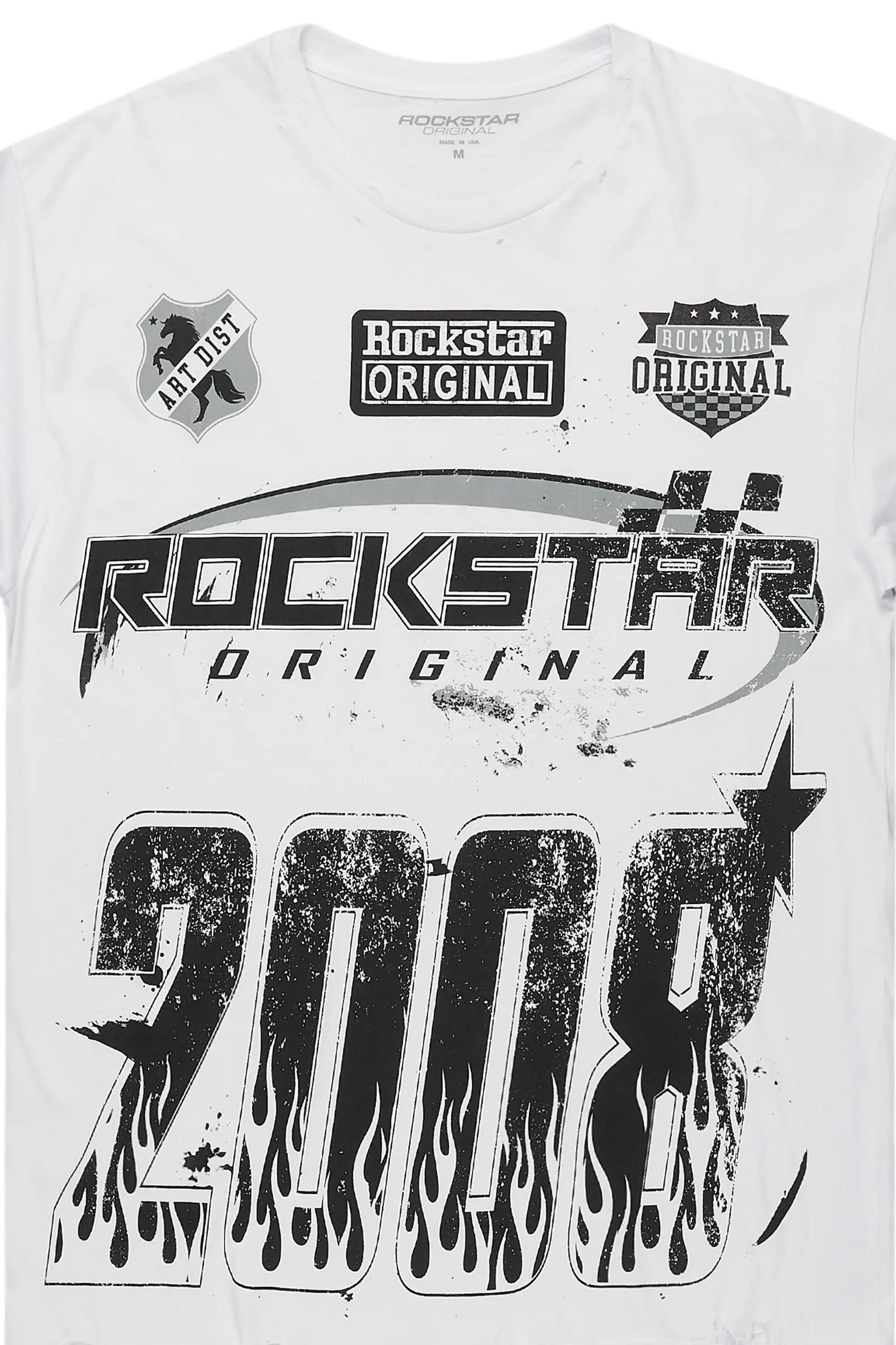 Amos White Graphic T-Shirt Male Product Image