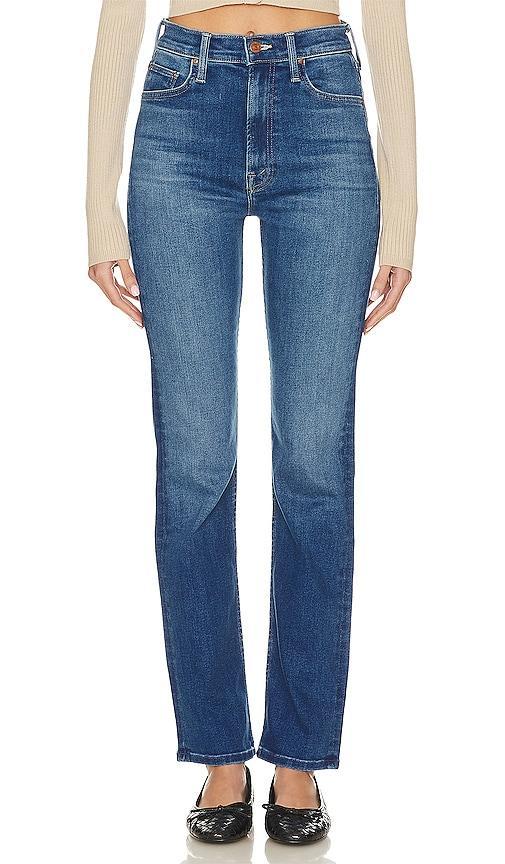 Mother High Rise Straight Jeans in Hue Are You Product Image