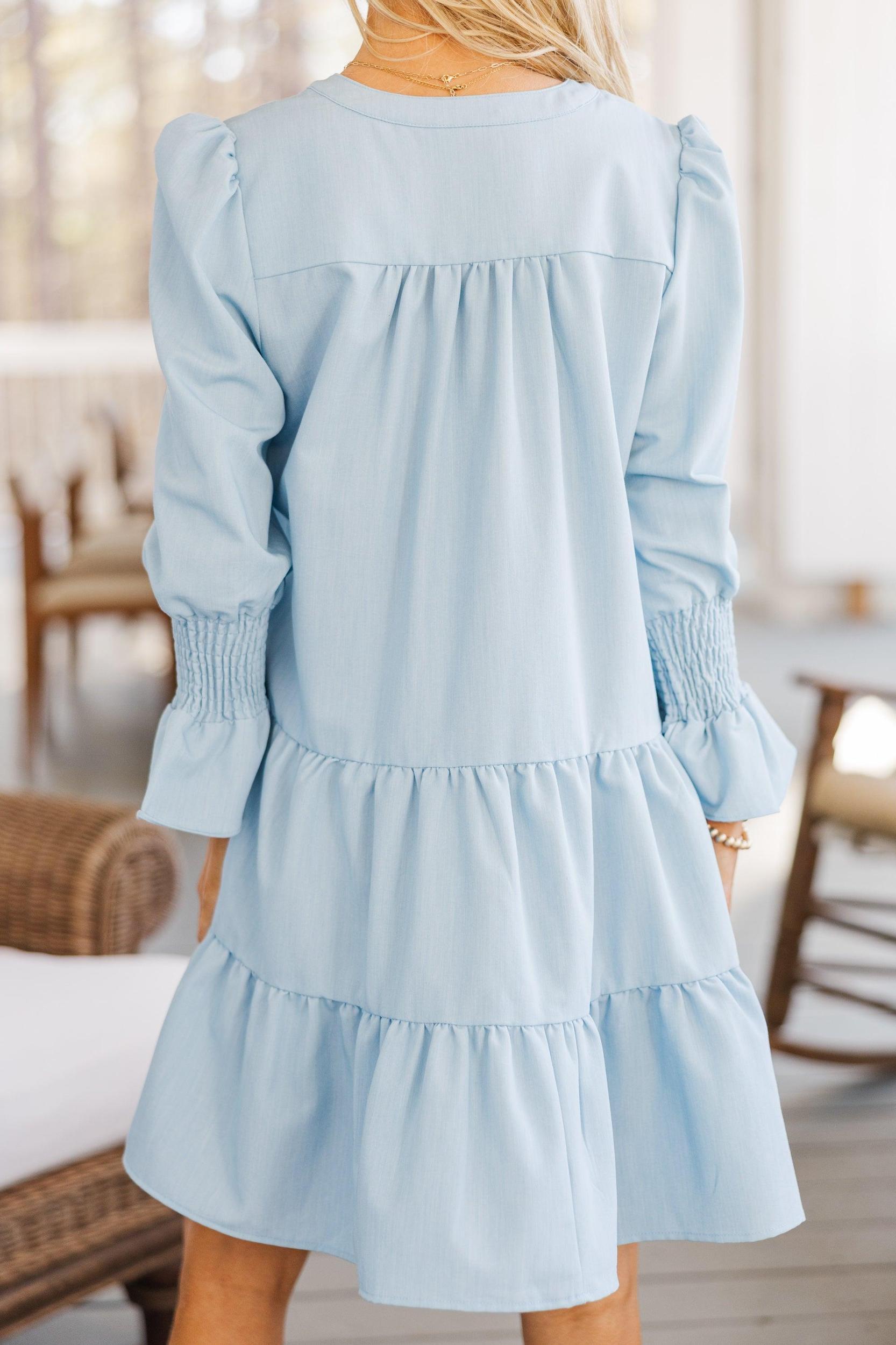 In Your Happy Place Light Blue Dress Female Product Image