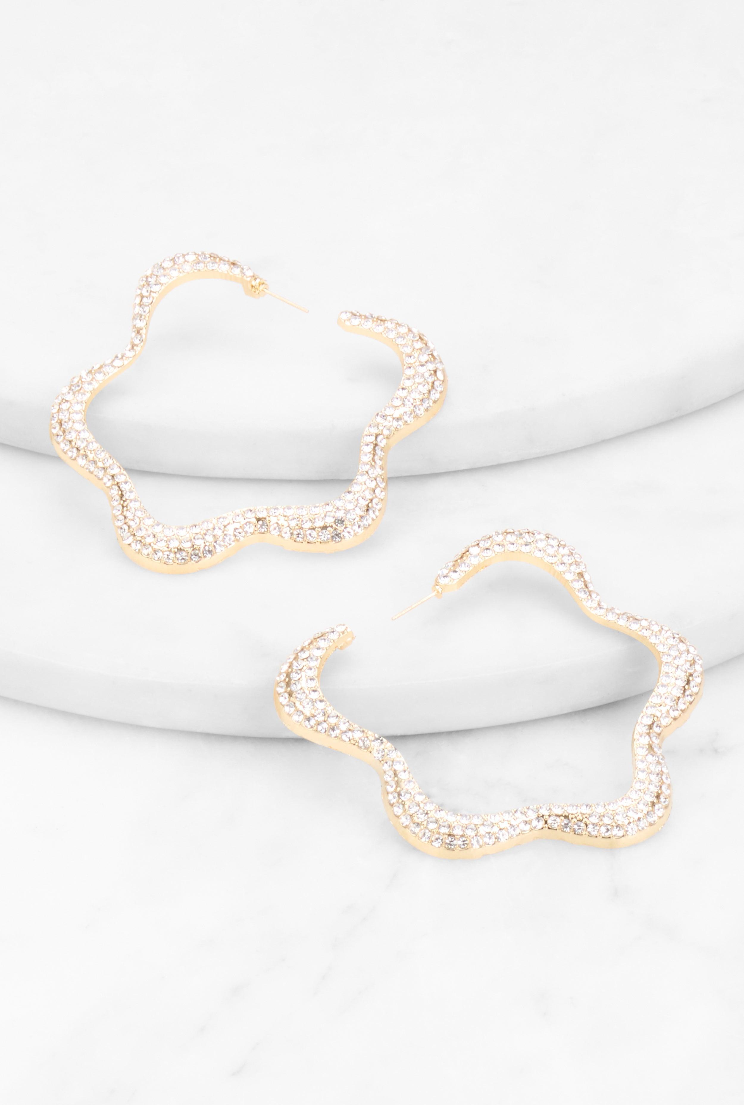 Metallic Chunky Teardrop Earrings Female Product Image