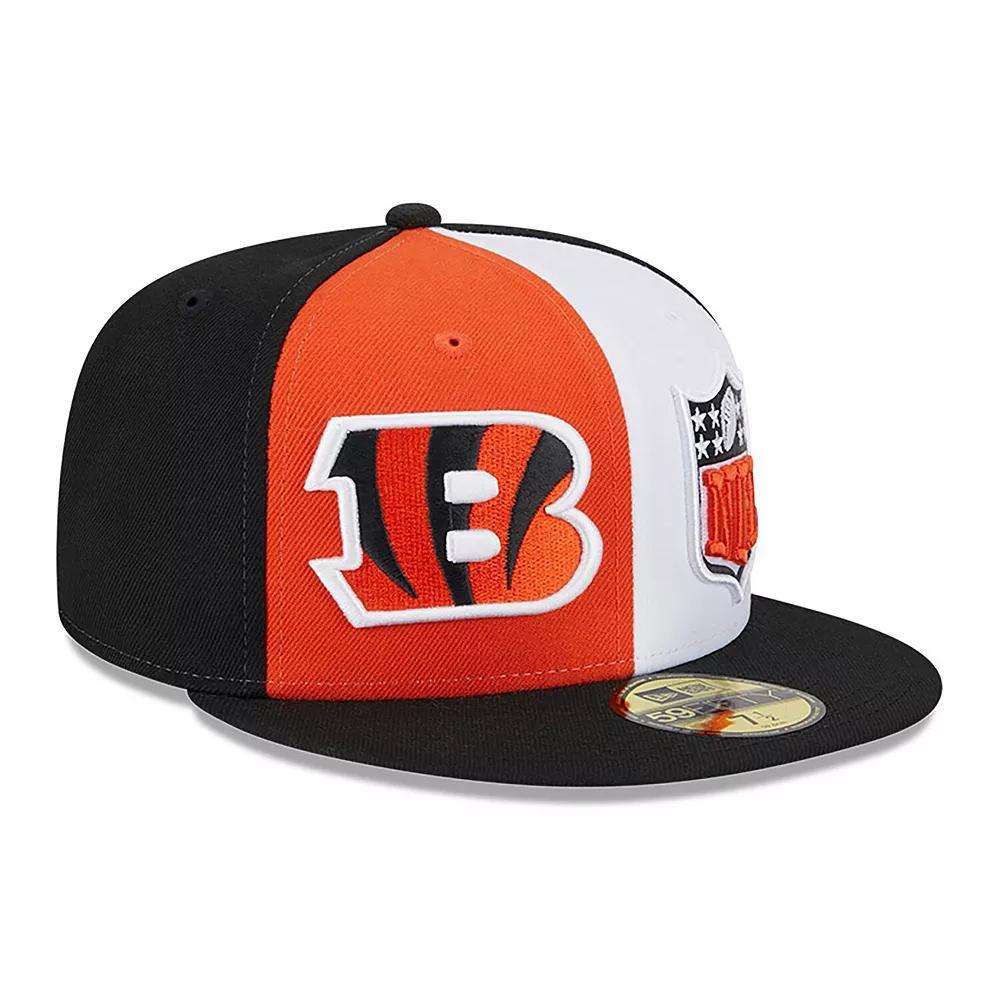 Men's New Era  Orange/Black Cincinnati Bengals 2023 Sideline 59FIFTY Fitted Hat, Size: 8 Product Image