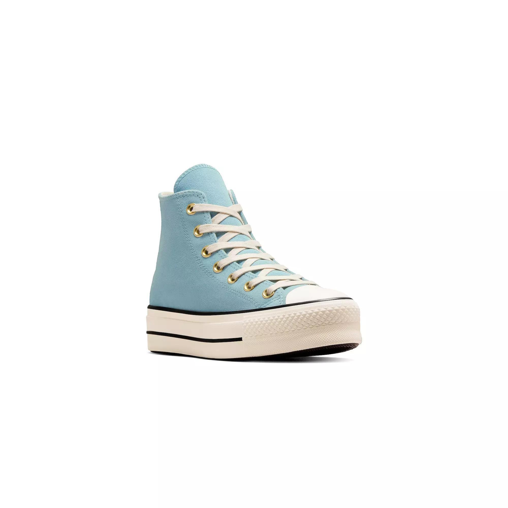 Converse Chuck Taylor All Star Lift Women's Platform High-Top Sneakers, Size: 7.5, Suede Blue Ivory Product Image