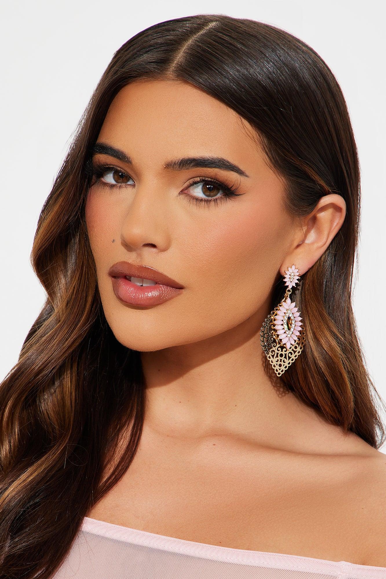 You'll Be Popular Earrings - Pink/combo Product Image