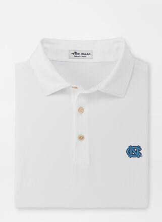 Peter Millar Mens UNC Solid Performance Jersey Polo | Color: White | Size: L Product Image